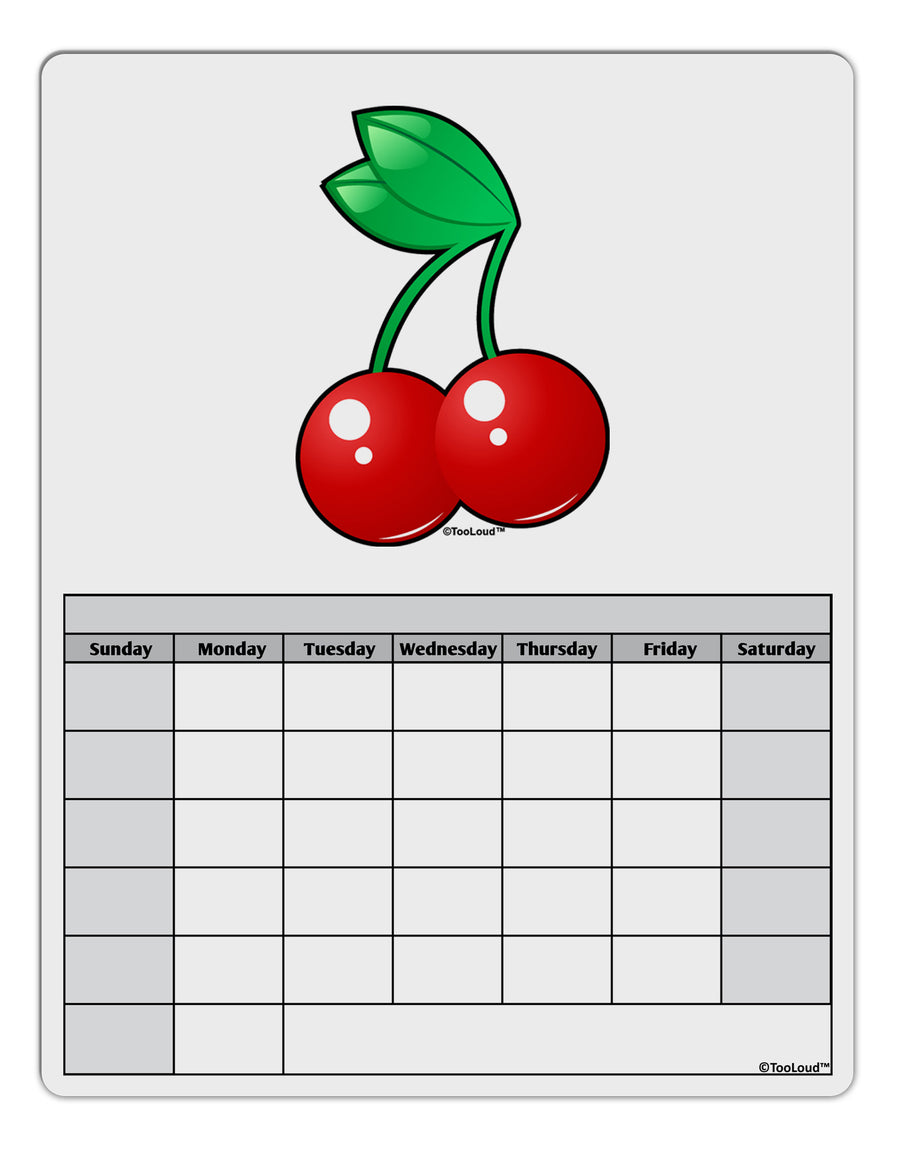 Cherries Blank Calendar Dry Erase Board-Dry Erase Board-TooLoud-White-Davson Sales