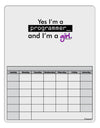 TooLoud Yes I am a Programmer Girl Blank Calendar Dry Erase Board-Dry Erase Board-TooLoud-White-Davson Sales