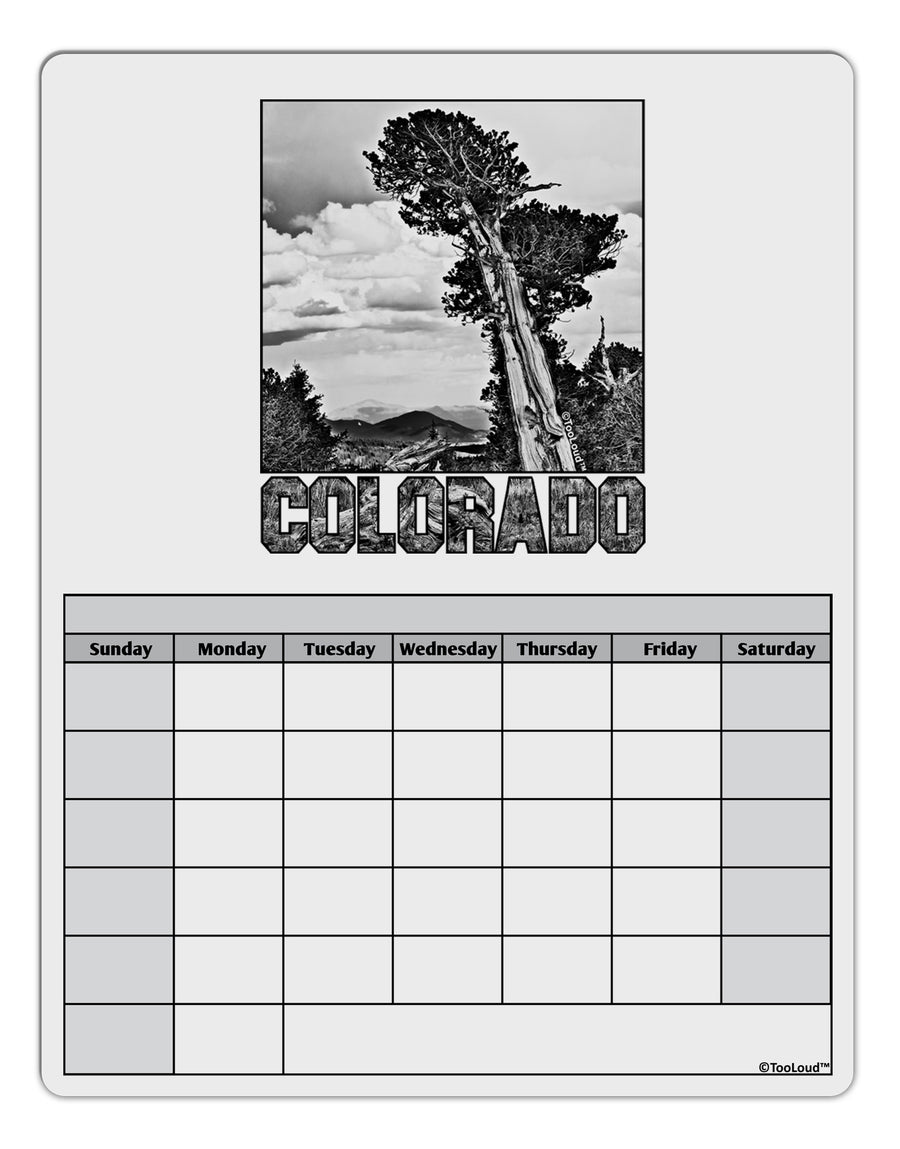 Colorado Landscape Text BW Blank Calendar Dry Erase Board-Dry Erase Board-TooLoud-White-Davson Sales