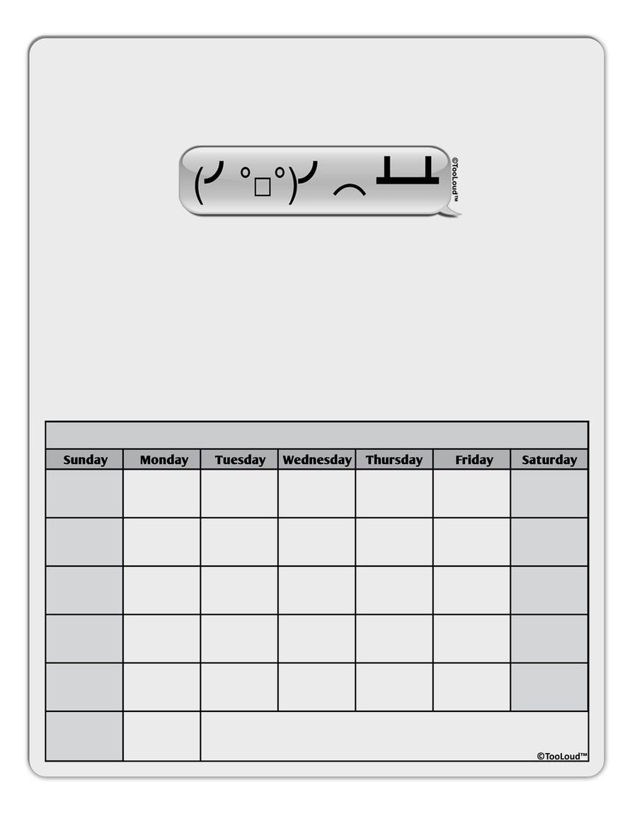 Table Flip Text Bubble Blank Calendar Dry Erase Board-Dry Erase Board-TooLoud-White-Davson Sales