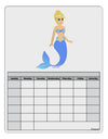 Mermaid Design - Blue Blank Calendar Dry Erase Board-Dry Erase Board-TooLoud-White-Davson Sales