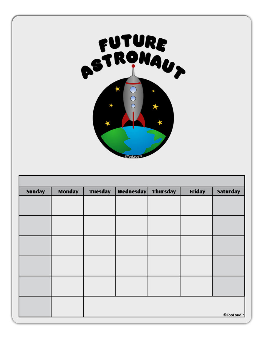 Future Astronaut Color Blank Calendar Dry Erase Board-Dry Erase Board-TooLoud-White-Davson Sales