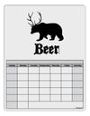 Beer Animal Blank Calendar Dry Erase Board-Dry Erase Board-TooLoud-White-Davson Sales