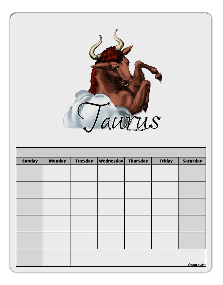 Taurus Color Illustration Blank Calendar Dry Erase Board-Dry Erase Board-TooLoud-White-Davson Sales