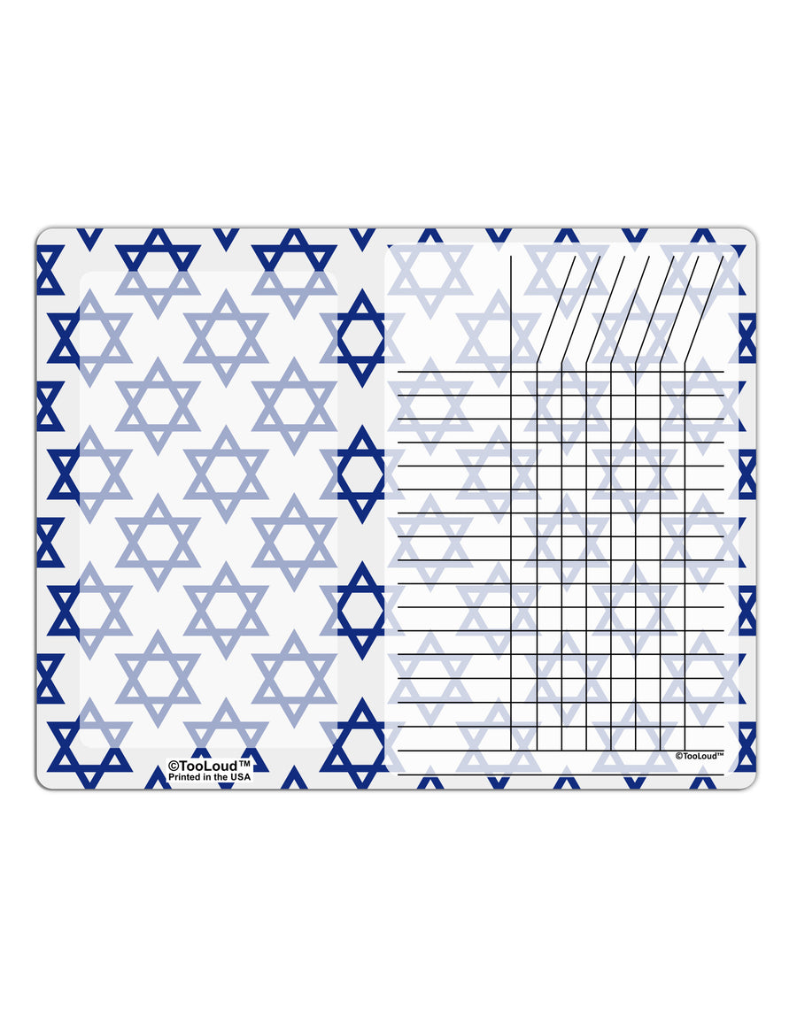 Stars of David Jewish Chore List Grid Dry Erase Board All Over Print by TooLoud-Dry Erase Board-TooLoud-White-Davson Sales