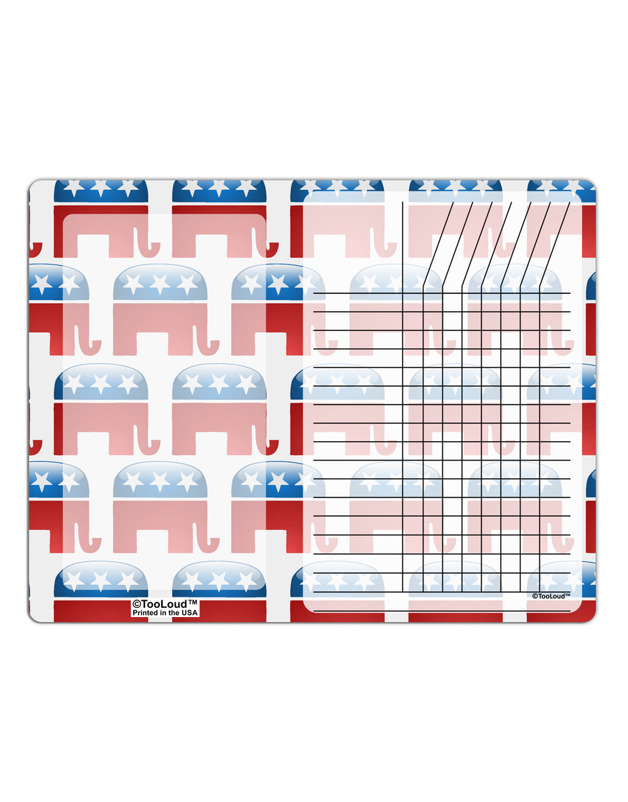 Republican Symbol All Over Chore List Grid Dry Erase Board All Over Print-Dry Erase Board-TooLoud-White-Davson Sales