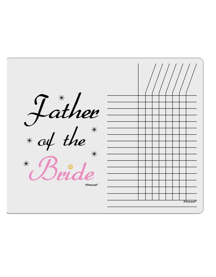 Father of the Bride wedding Chore List Grid Dry Erase Board by TooLoud-Dry Erase Board-TooLoud-White-Davson Sales