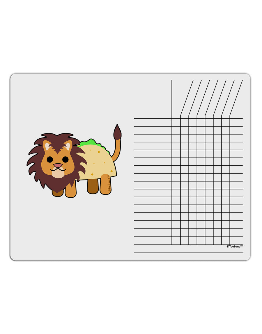 Cute Taco Lion Chore List Grid Dry Erase Board-Dry Erase Board-TooLoud-White-Davson Sales