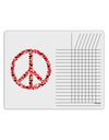 Peace Sign Hearts Red Chore List Grid Dry Erase Board-Dry Erase Board-TooLoud-White-Davson Sales