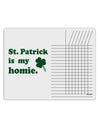 St Patrick is my Homie Chore List Grid Dry Erase Board-Dry Erase Board-TooLoud-White-Davson Sales