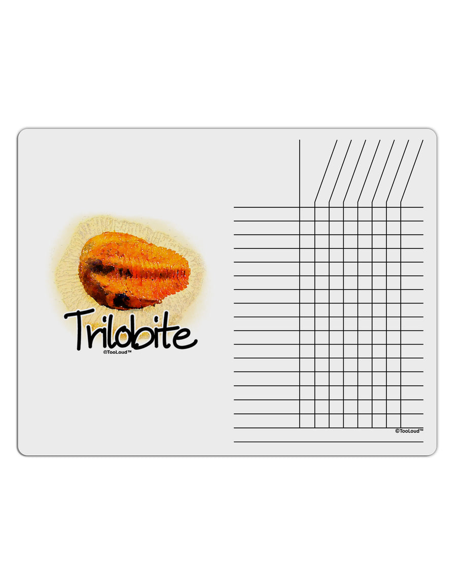 Trilobite Fossil Watercolor Text Chore List Grid Dry Erase Board-Dry Erase Board-TooLoud-White-Davson Sales