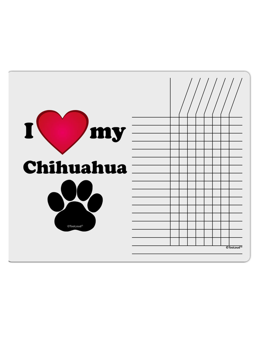 I Heart My Chihuahua Chore List Grid Dry Erase Board by TooLoud-TooLoud-White-Davson Sales