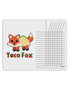 Cute Taco Fox Text Chore List Grid Dry Erase Board-Dry Erase Board-TooLoud-White-Davson Sales