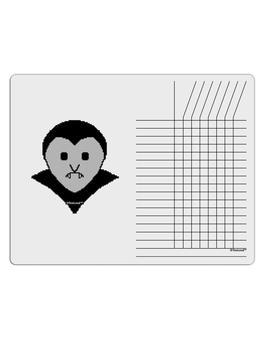 Cute Pixel Vampire Male Chore List Grid Dry Erase Board-Dry Erase Board-TooLoud-White-Davson Sales