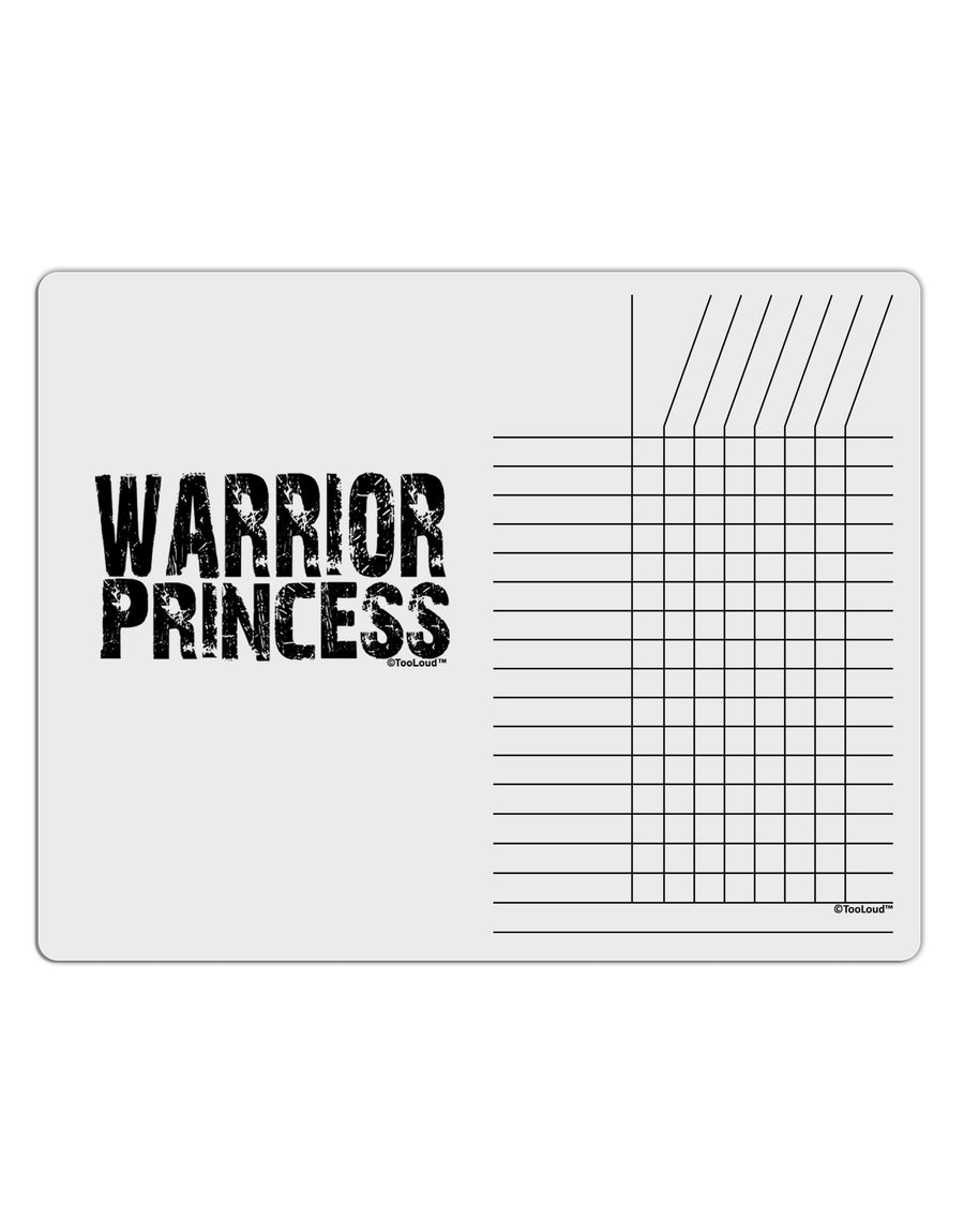 Warrior Princess Black and White Chore List Grid Dry Erase Board-Dry Erase Board-TooLoud-White-Davson Sales