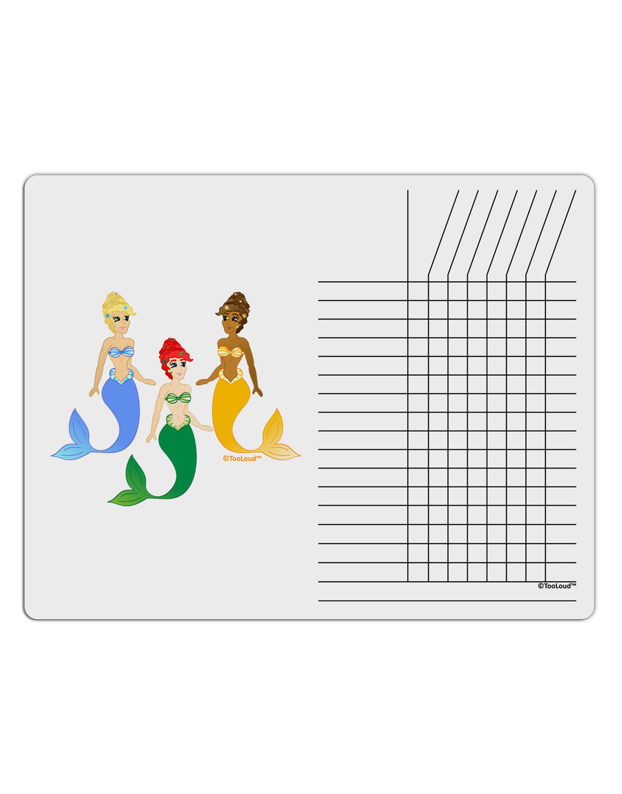 Three Mermaids Chore List Grid Dry Erase Board-Dry Erase Board-TooLoud-White-Davson Sales