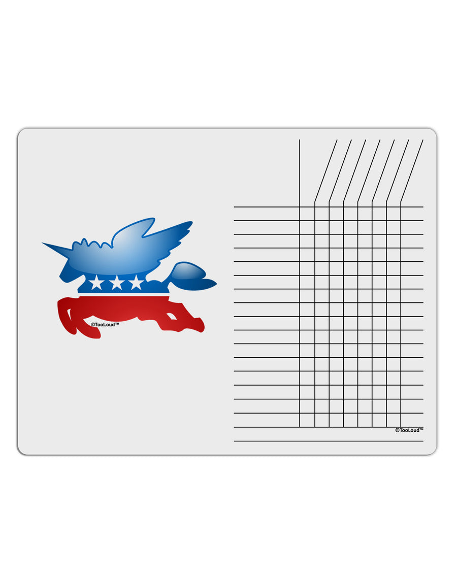 Unicorn Political Symbol Chore List Grid Dry Erase Board-Dry Erase Board-TooLoud-White-Davson Sales