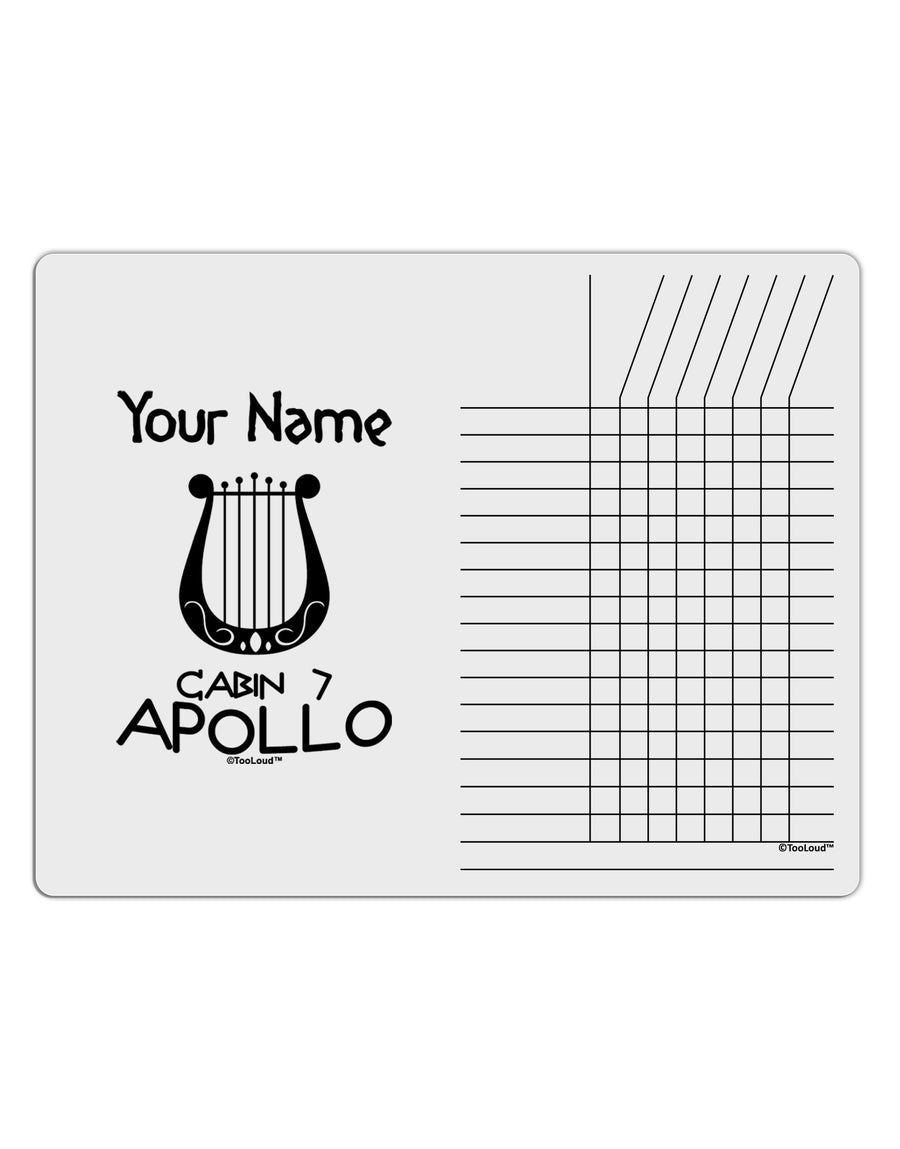 Personalized Cabin 7 Apollo Chore List Grid Dry Erase Board-Dry Erase Board-TooLoud-White-Davson Sales