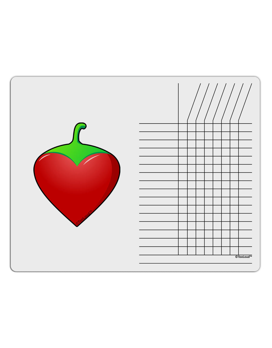 Chili Pepper Heart Chore List Grid Dry Erase Board-Dry Erase Board-TooLoud-White-Davson Sales