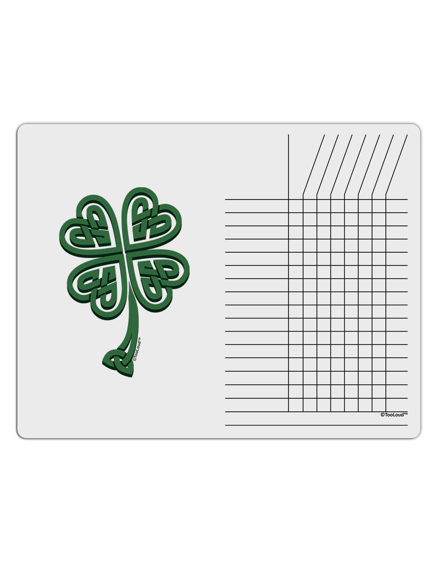3D Style Celtic Knot 4 Leaf Clover Chore List Grid Dry Erase Board-Dry Erase Board-TooLoud-White-Davson Sales