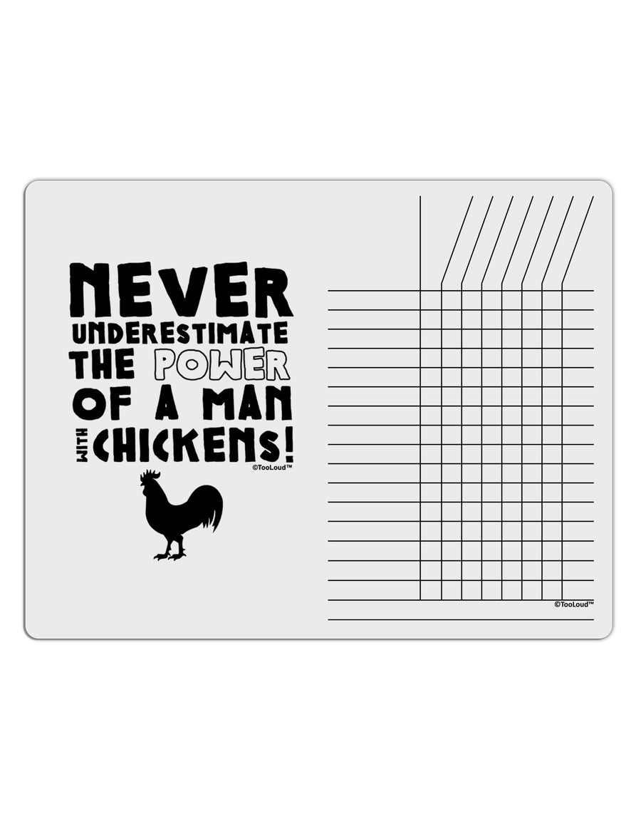 A Man With Chickens Chore List Grid Dry Erase Board by TooLoud-Dry Erase Board-TooLoud-White-Davson Sales