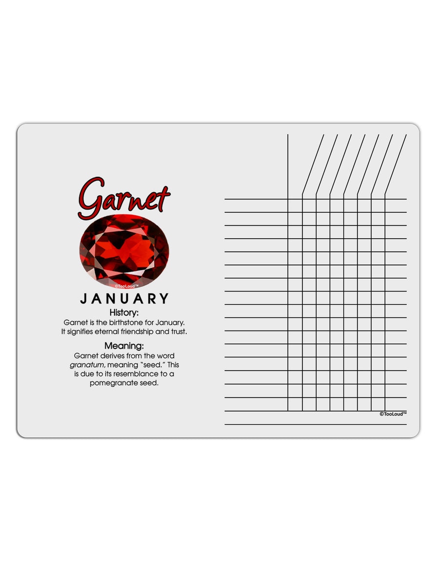 Birthstone Garnet Chore List Grid Dry Erase Board by TooLoud-Dry Erase Board-TooLoud-White-Davson Sales