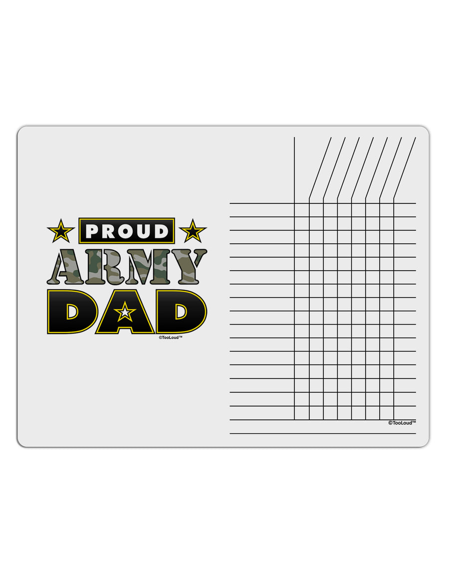 Proud Army Dad Chore List Grid Dry Erase Board