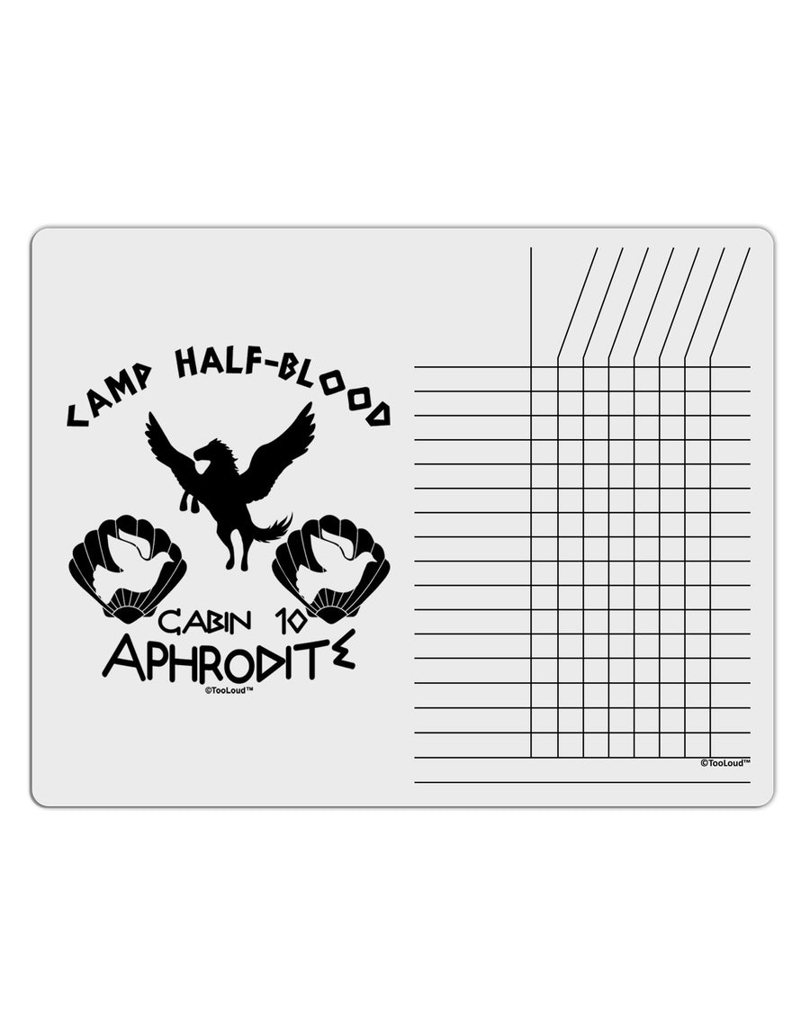 Cabin 10 Aphrodite Camp Half Blood Chore List Grid Dry Erase Board-Dry Erase Board-TooLoud-White-Davson Sales