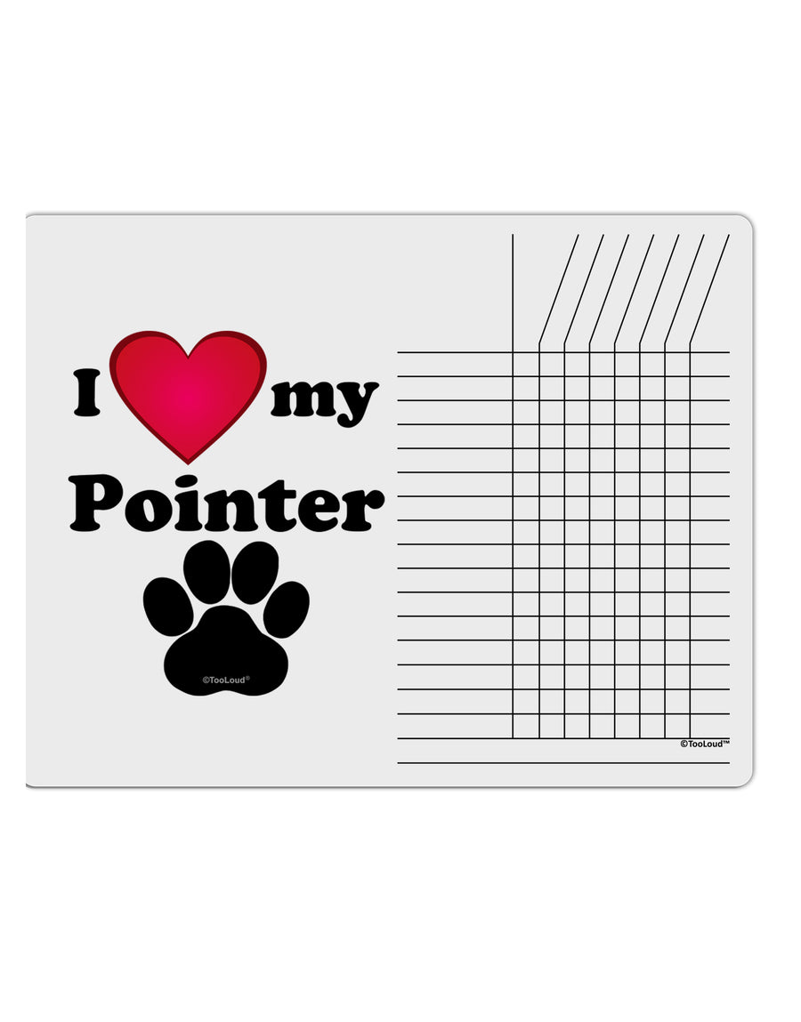 I Heart My Pointer Chore List Grid Dry Erase Board by TooLoud-TooLoud-White-Davson Sales