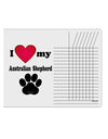 I Heart My Australian Shepherd Chore List Grid Dry Erase Board by TooLoud-TooLoud-White-Davson Sales