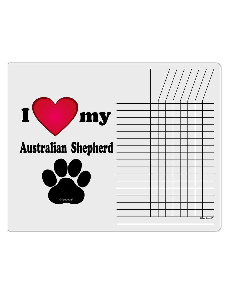 I Heart My Australian Shepherd Chore List Grid Dry Erase Board by TooLoud-TooLoud-White-Davson Sales