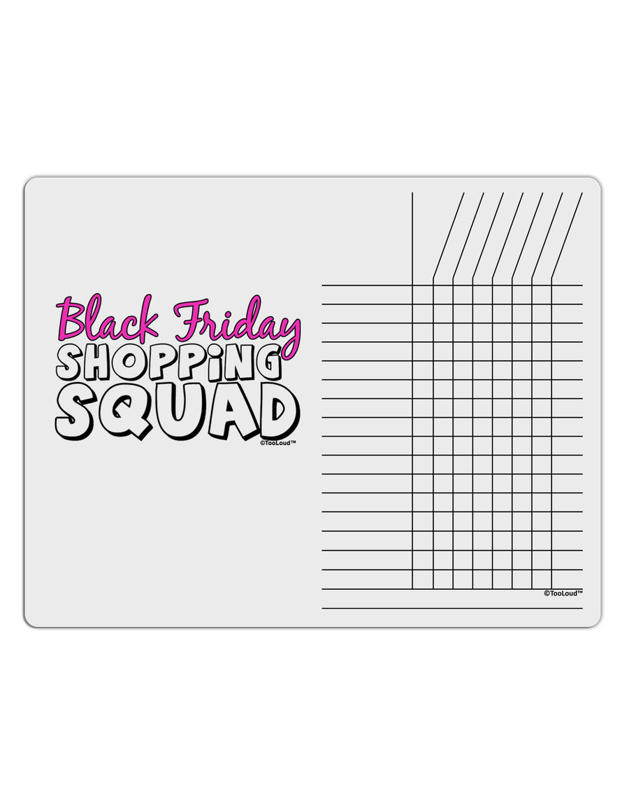 Black Friday Shopping Squad Chore List Grid Dry Erase Board-Dry Erase Board-TooLoud-White-Davson Sales
