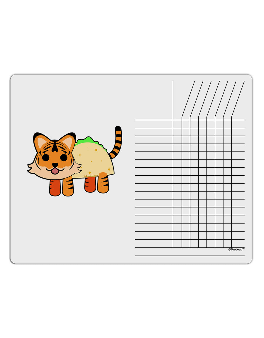 Cute Taco Tiger Chore List Grid Dry Erase Board-Dry Erase Board-TooLoud-White-Davson Sales