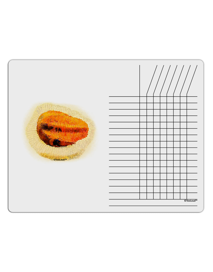 Trilobite Fossil Watercolor Chore List Grid Dry Erase Board-Dry Erase Board-TooLoud-White-Davson Sales