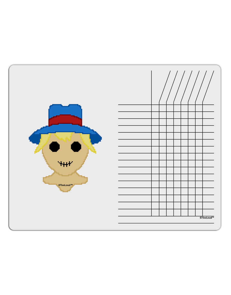 Cute Pixel Scarecrow Chore List Grid Dry Erase Board-Dry Erase Board-TooLoud-White-Davson Sales