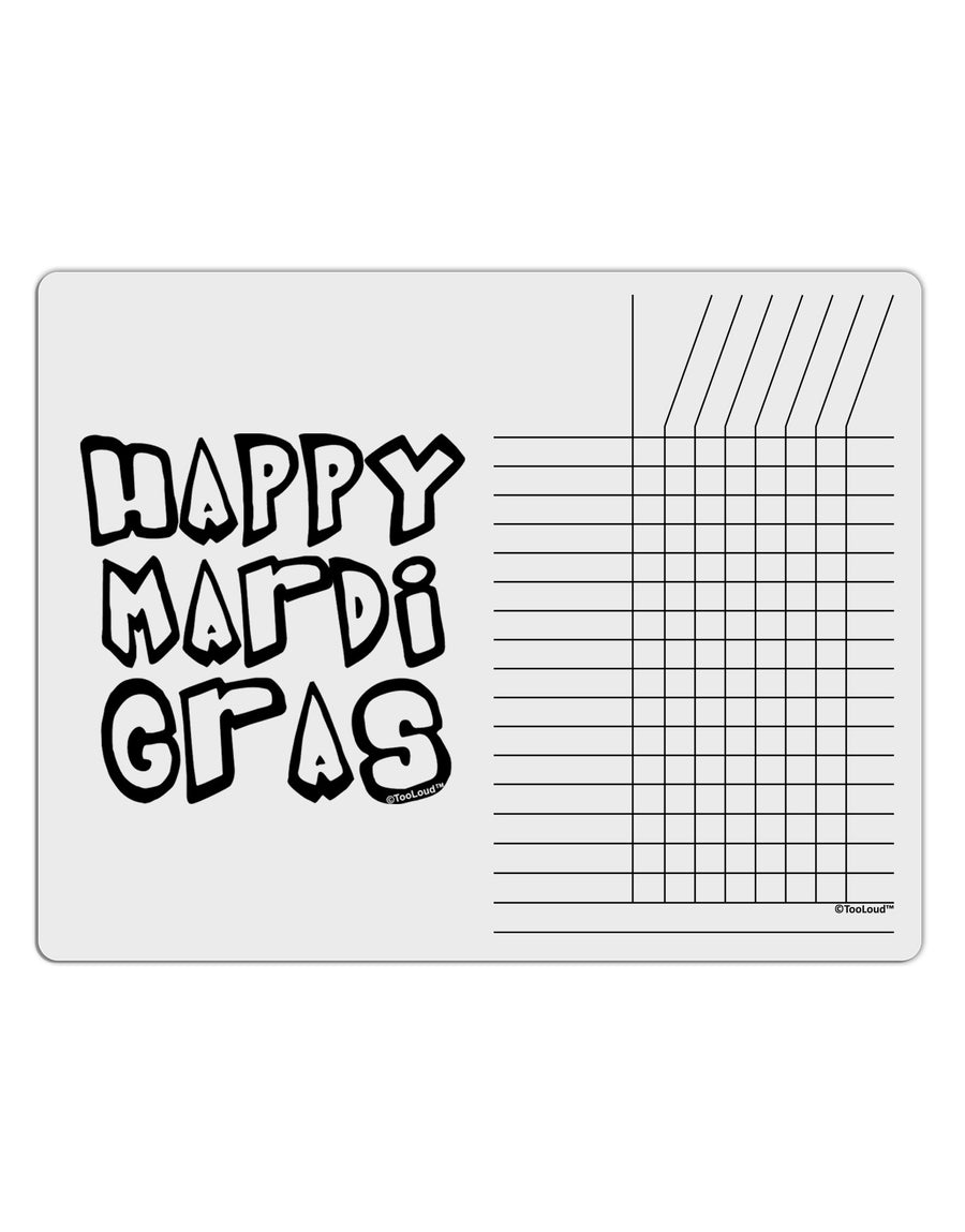 Happy Mardi Gras Text 2 BnW Chore List Grid Dry Erase Board-Dry Erase Board-TooLoud-White-Davson Sales