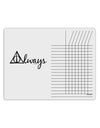Always Magic Symbol Cursive Chore List Grid Dry Erase Board by TooLoud