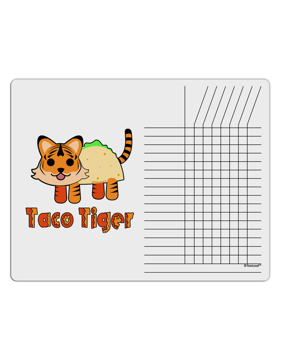 Cute Taco Tiger Text Chore List Grid Dry Erase Board-Dry Erase Board-TooLoud-White-Davson Sales