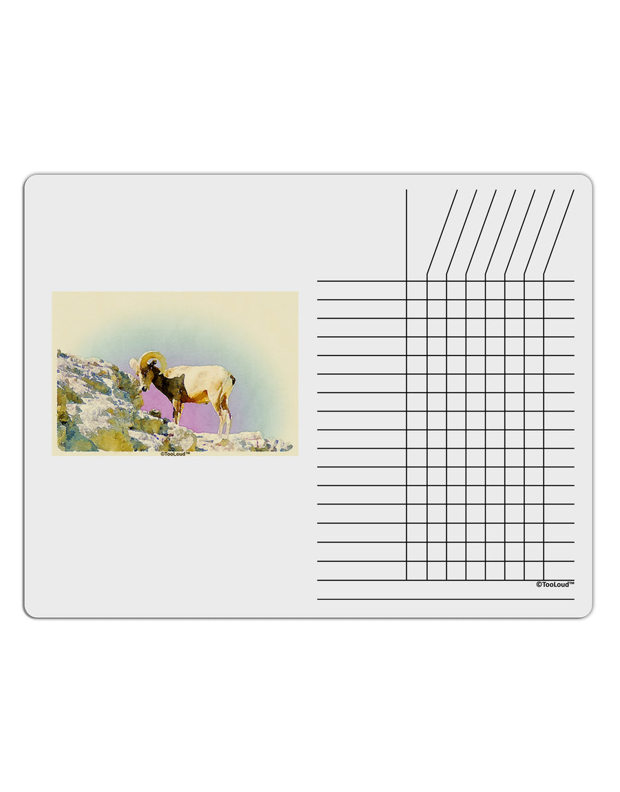 Bighorn Ram Watercolor Chore List Grid Dry Erase Board-Dry Erase Board-TooLoud-White-Davson Sales