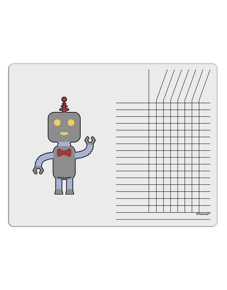 Cute Robot Male Chore List Grid Dry Erase Board by TooLoud-Dry Erase Board-TooLoud-White-Davson Sales