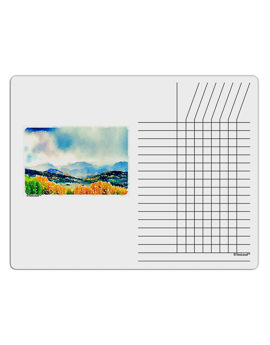 Colorado Mountain Scene Chore List Grid Dry Erase Board-Dry Erase Board-TooLoud-White-Davson Sales