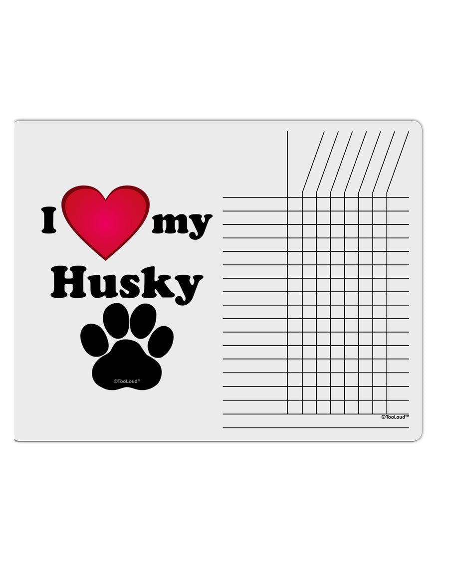 I Heart My Husky Chore List Grid Dry Erase Board by TooLoud-TooLoud-White-Davson Sales