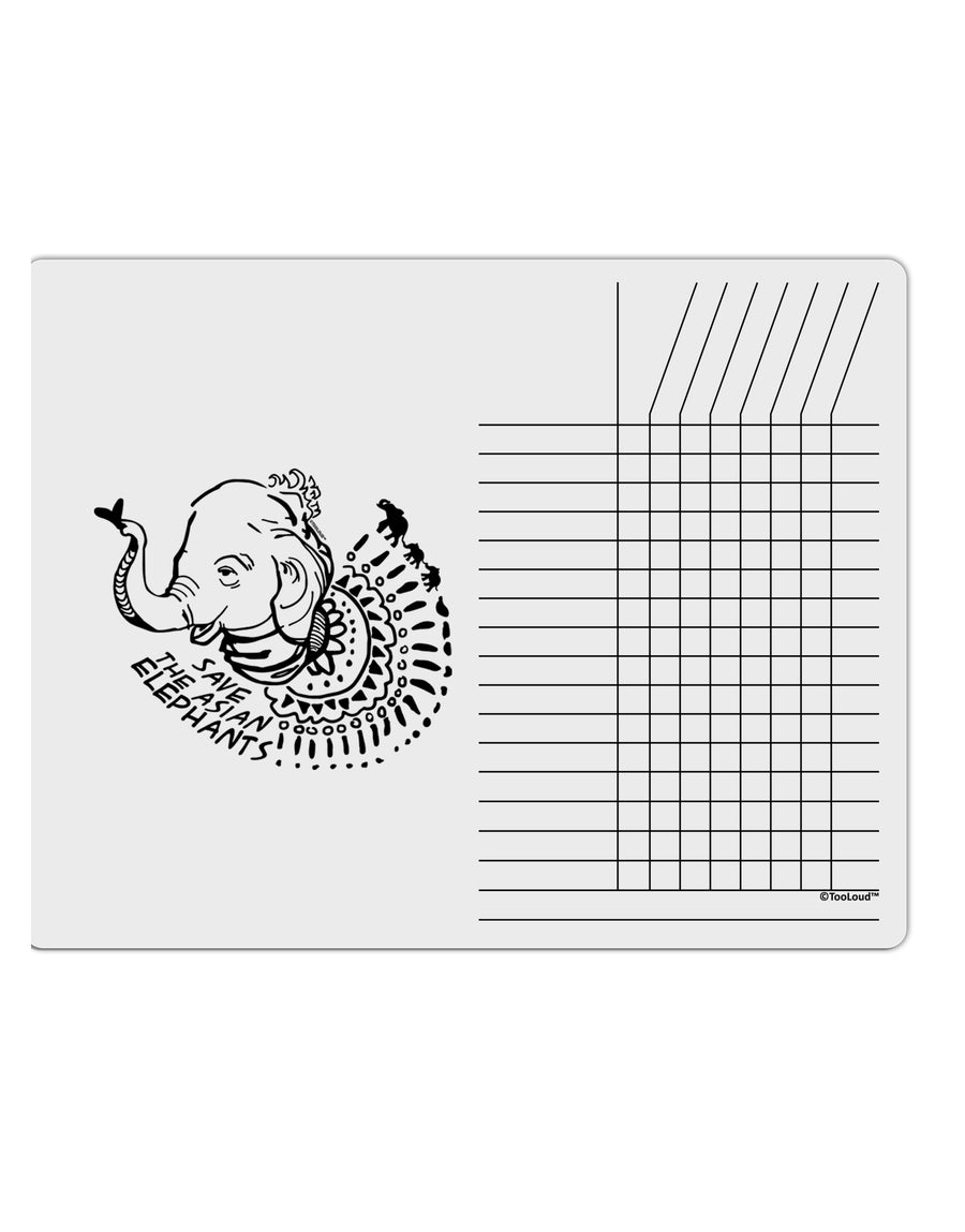 TooLoud Save the Asian Elephants Chore List Grid Dry Erase Board-DryEraseBoards-Grid-TooLoud-Davson Sales