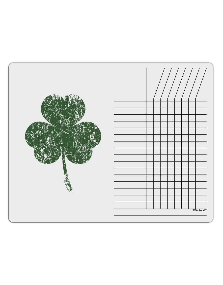 Distressed Traditional Irish Shamrock Chore List Grid Dry Erase Board-Dry Erase Board-TooLoud-White-Davson Sales