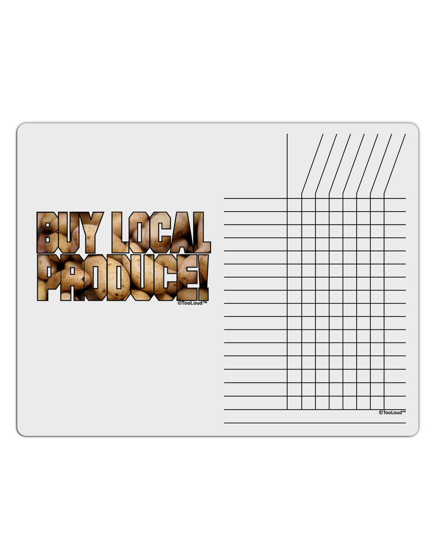 Buy Local Produce Potatoes Text Chore List Grid Dry Erase Board-Dry Erase Board-TooLoud-White-Davson Sales