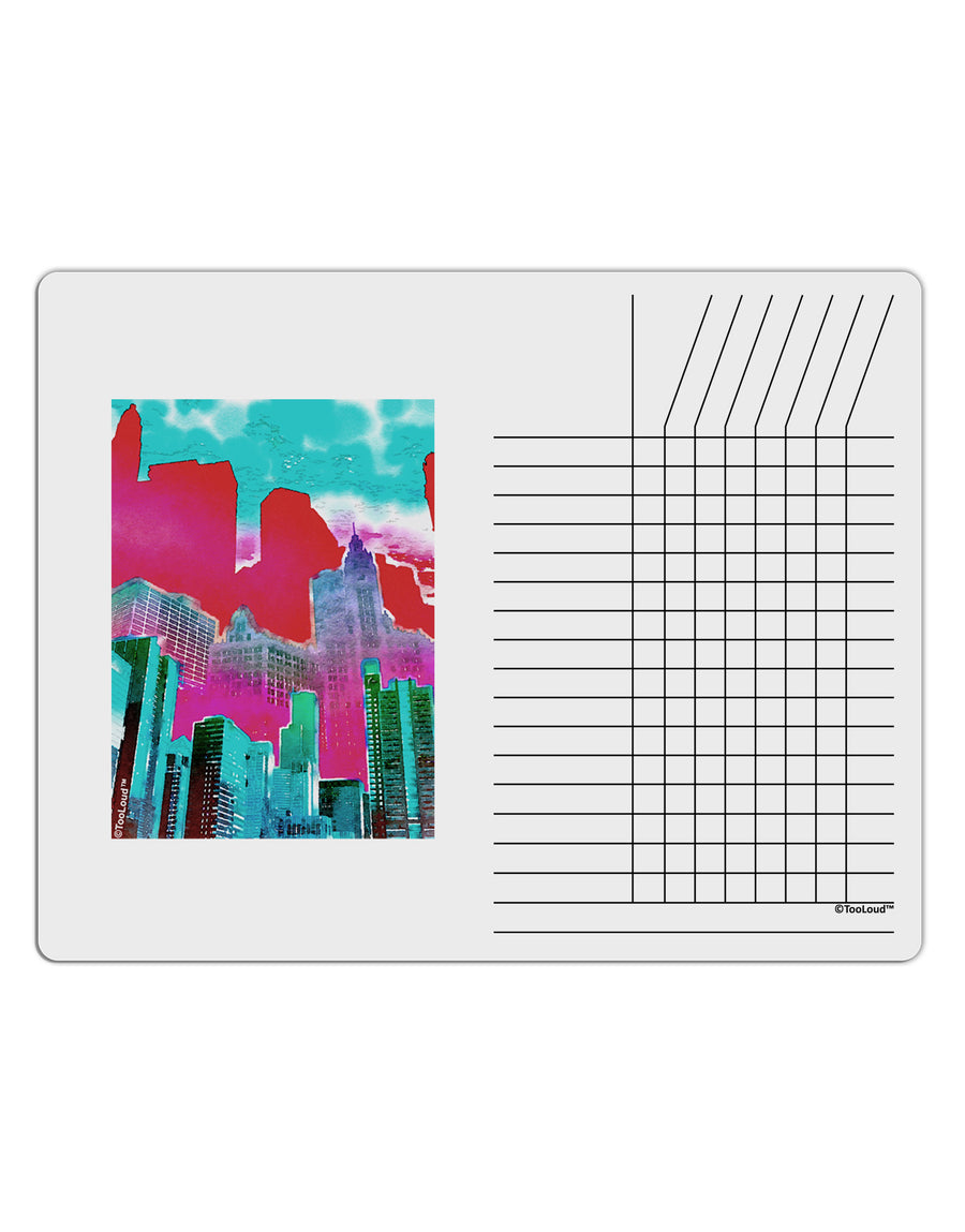 Chicago Abstract 2 Watercolor Chore List Grid Dry Erase Board-Dry Erase Board-TooLoud-White-Davson Sales