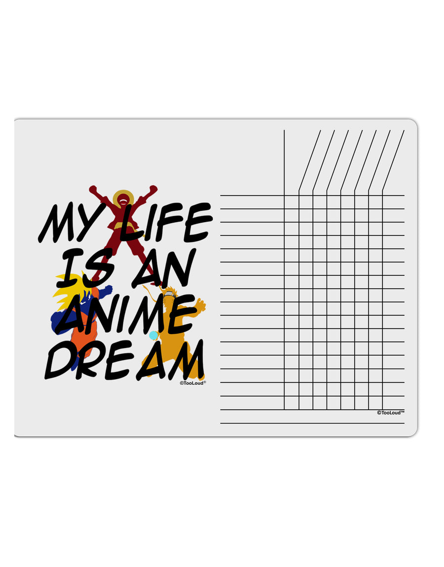 My Life Is An Anime Dream Chore List Grid Dry Erase Board by TooLoud-TooLoud-White-Davson Sales