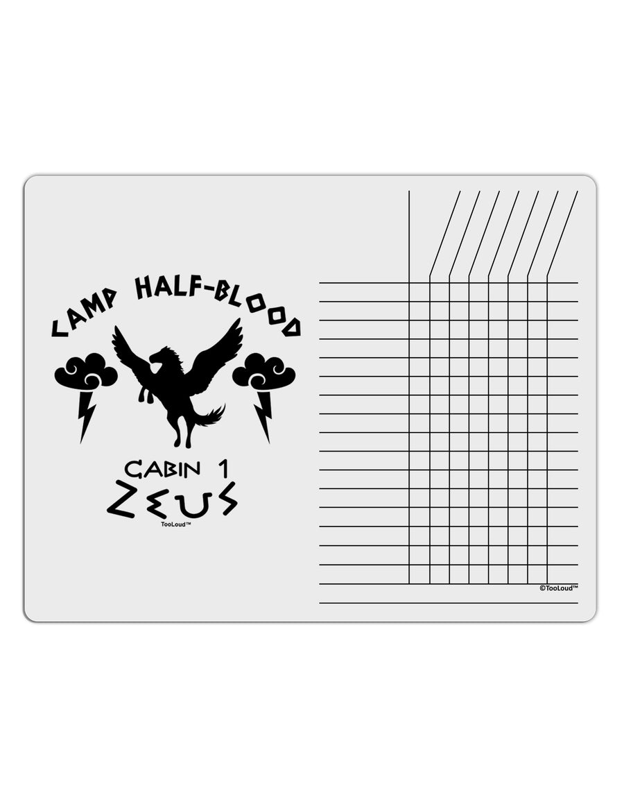 Camp Half Blood Cabin 1 Zeus Chore List Grid Dry Erase Board by TooLoud-Dry Erase Board-TooLoud-White-Davson Sales