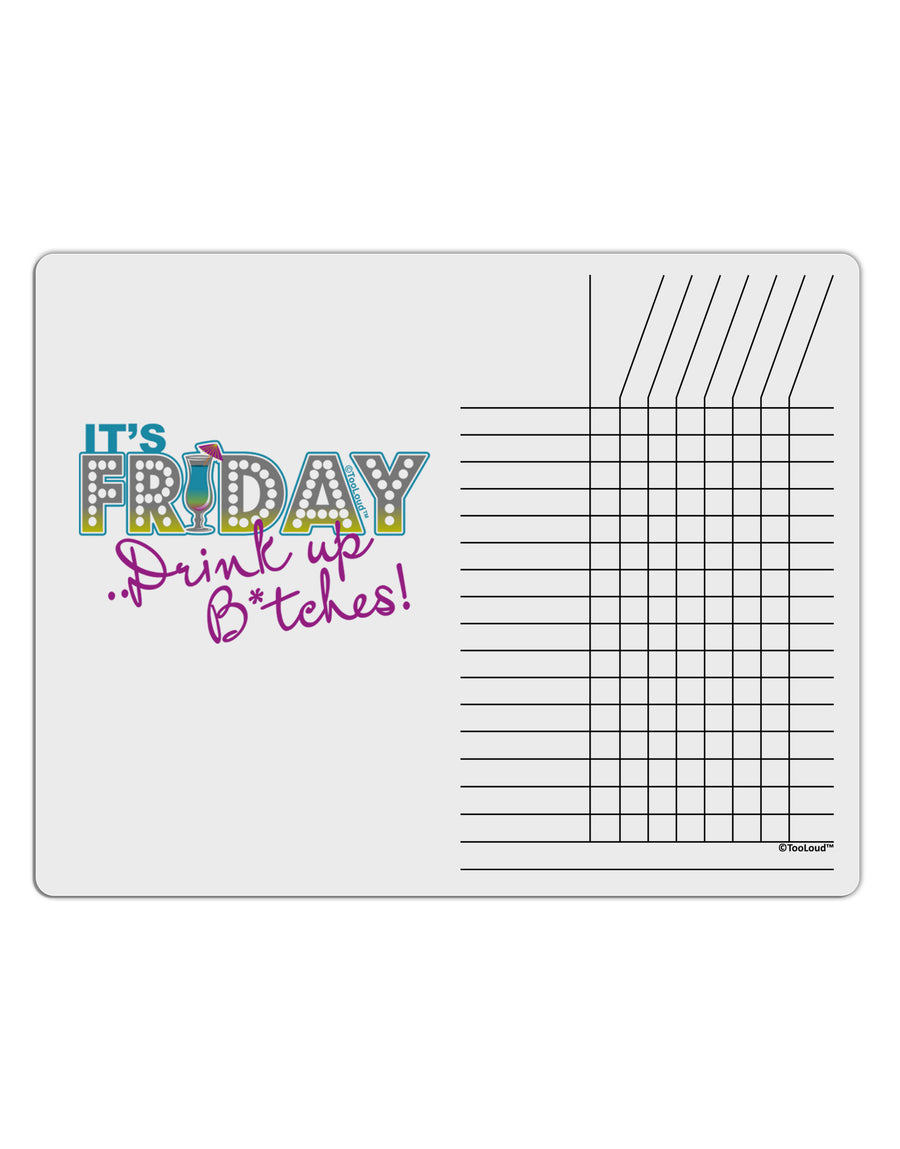 It's Friday - Drink Up Chore List Grid Dry Erase Board-Dry Erase Board-TooLoud-White-Davson Sales