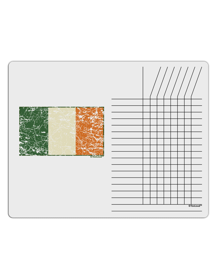 Distressed Irish Flag - Flag of Ireland Chore List Grid Dry Erase Board-Dry Erase Board-TooLoud-White-Davson Sales